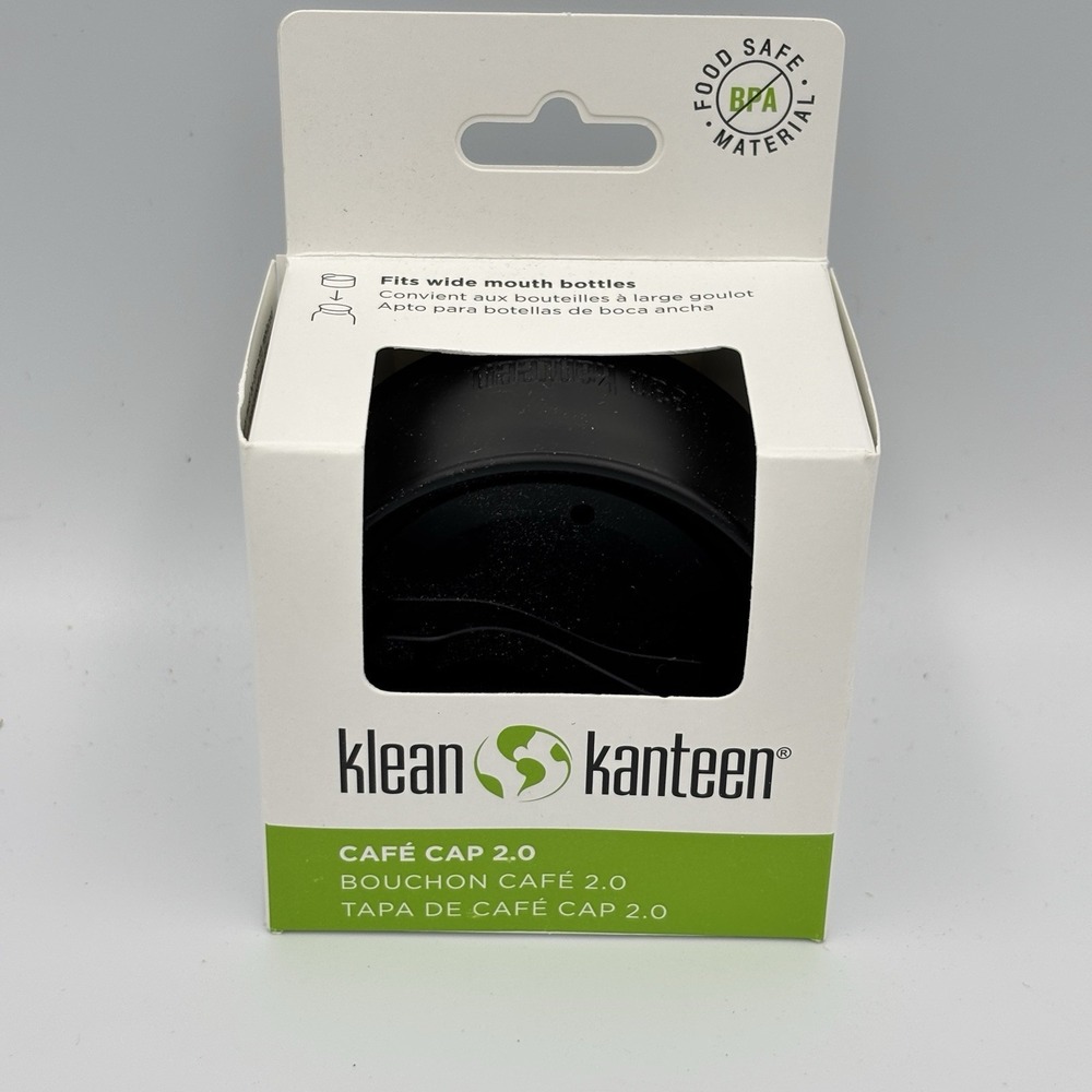 NEW klean kanteen Black Wide CAFE CAP 2.0 (fits Wide bottles - not TKWIDE)
